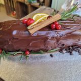 Christmas log cake